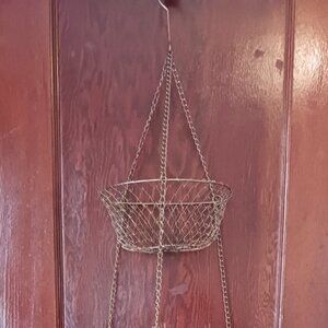 Vtg 3 teir produce rack hanging basket/ yarn ball organizer